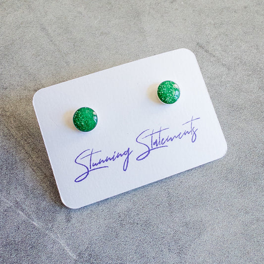 stunning statements clay lightweight small bitsy minimalist colorful circle green rhoda stud earrings