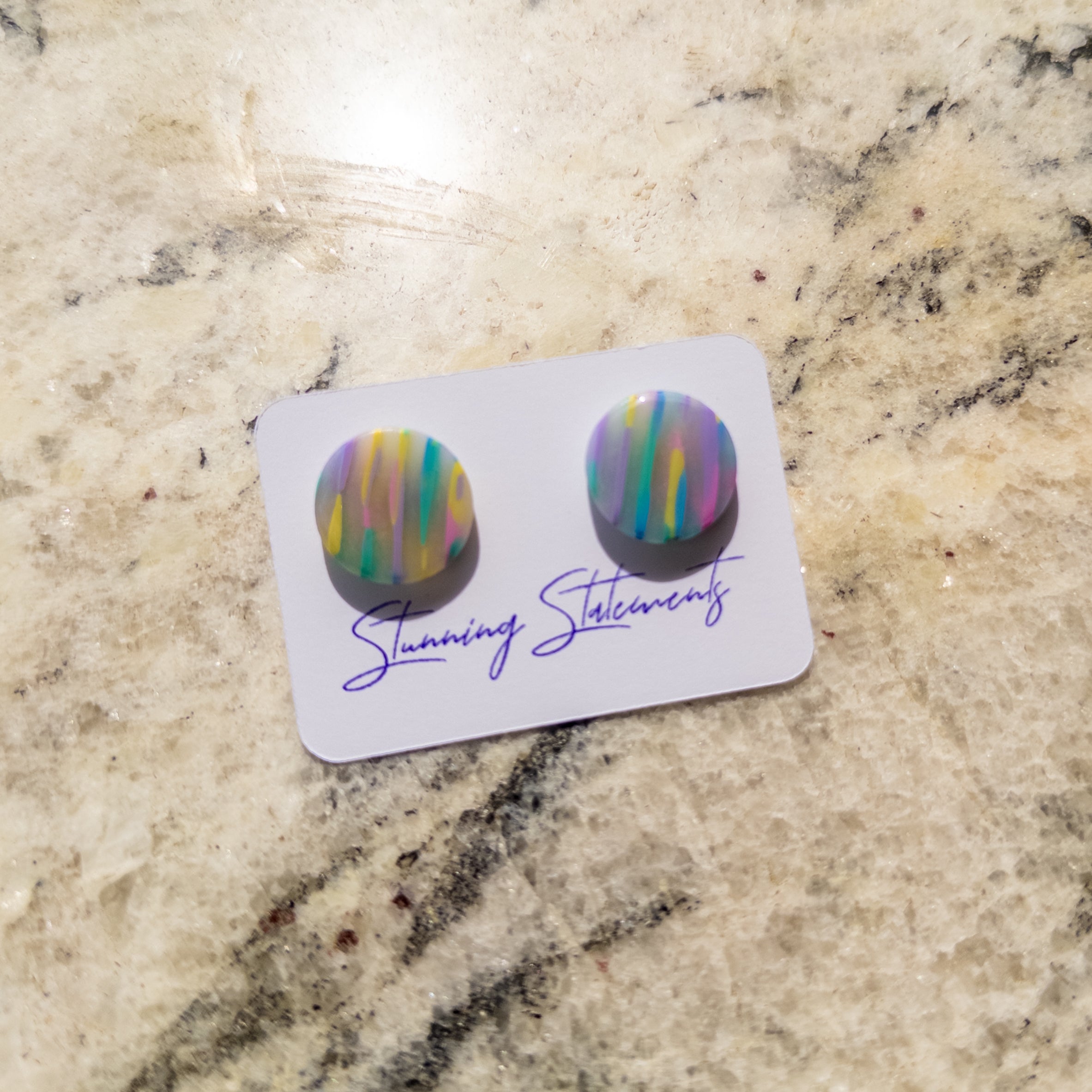 Amara Translucent Stud Earrings