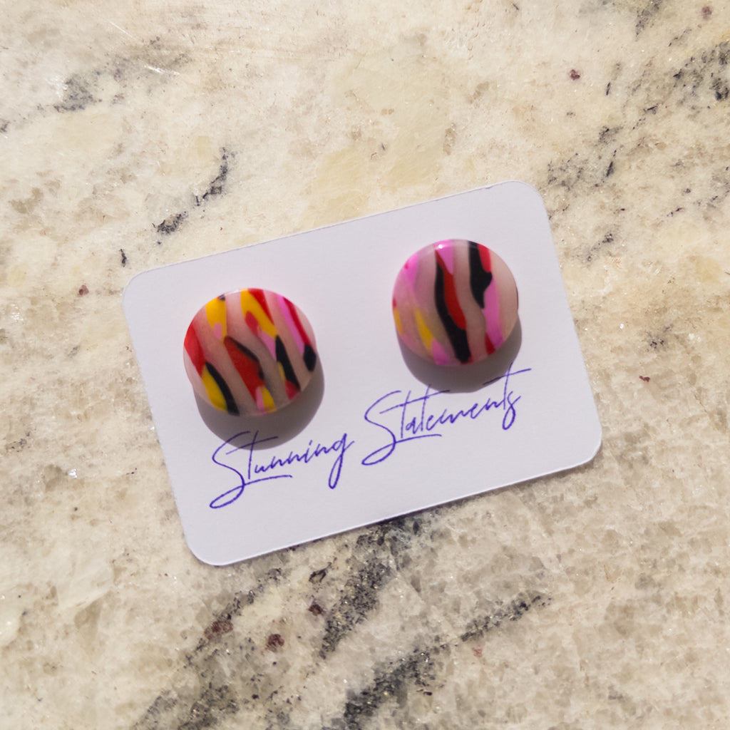 Amara Translucent Stud Earrings