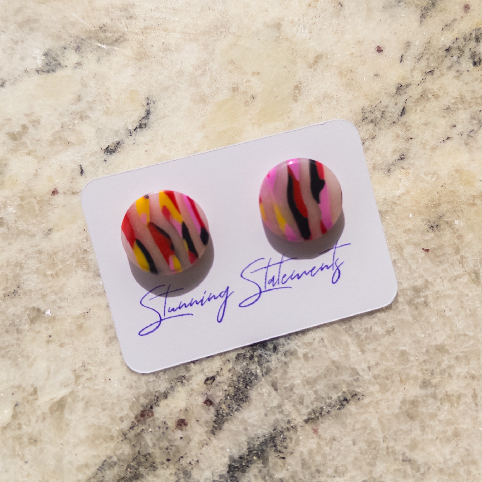 Amara Translucent Stud Earrings