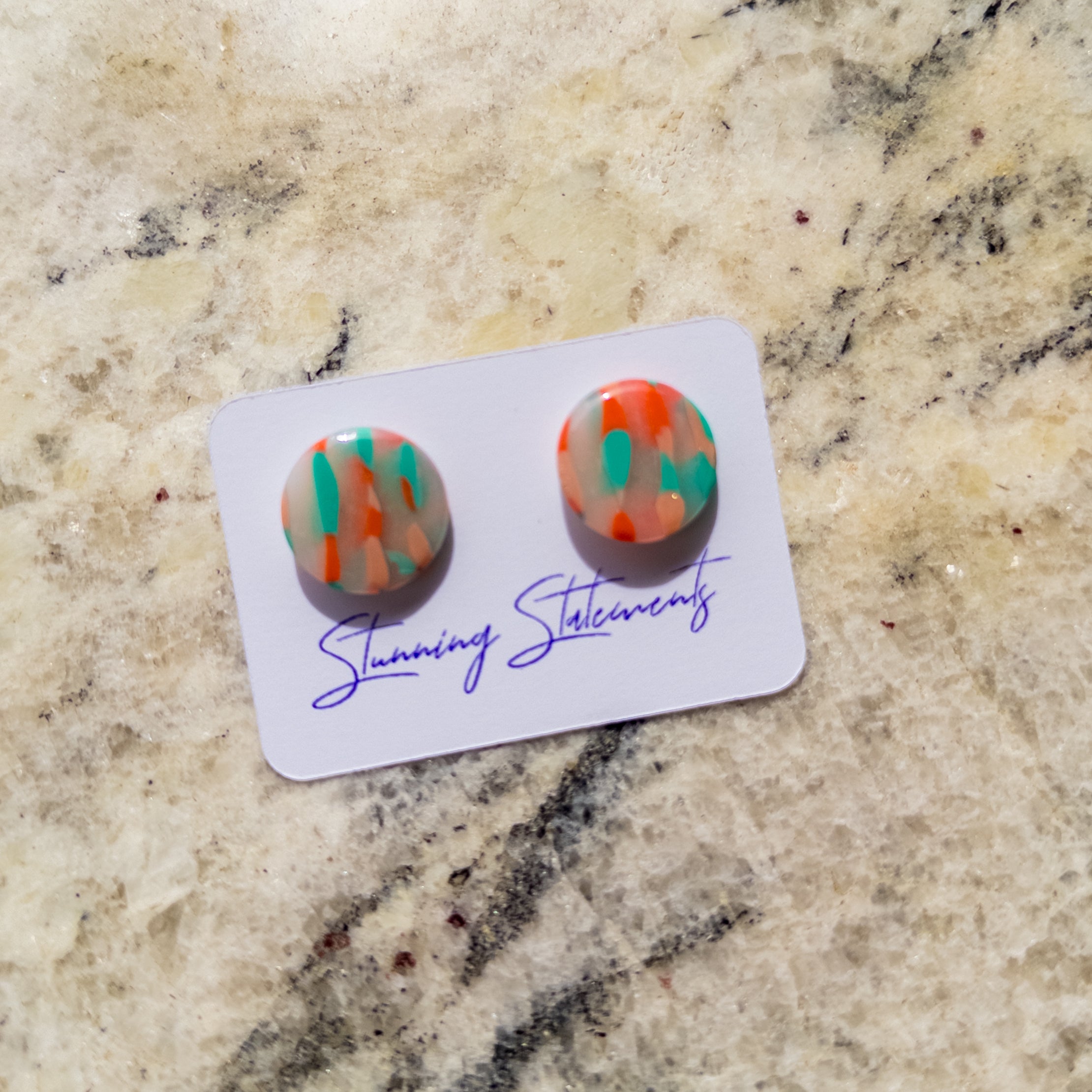 Amara Translucent Stud Earrings