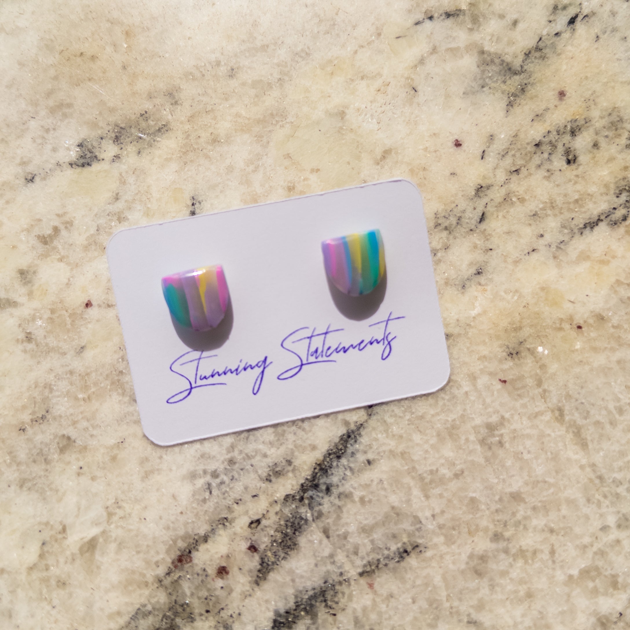 Eden Translucent Stud Earrings