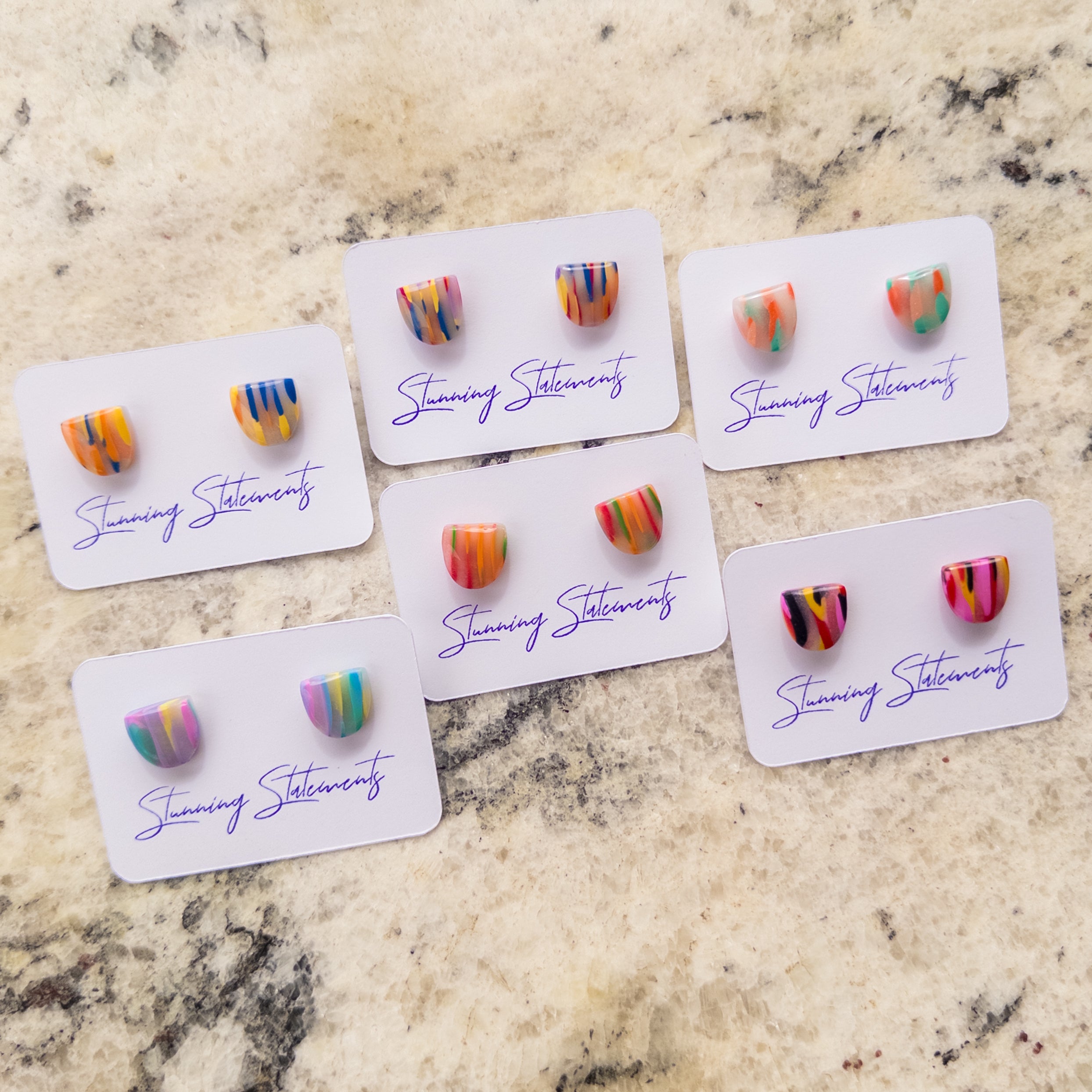 Eden Translucent Stud Earrings