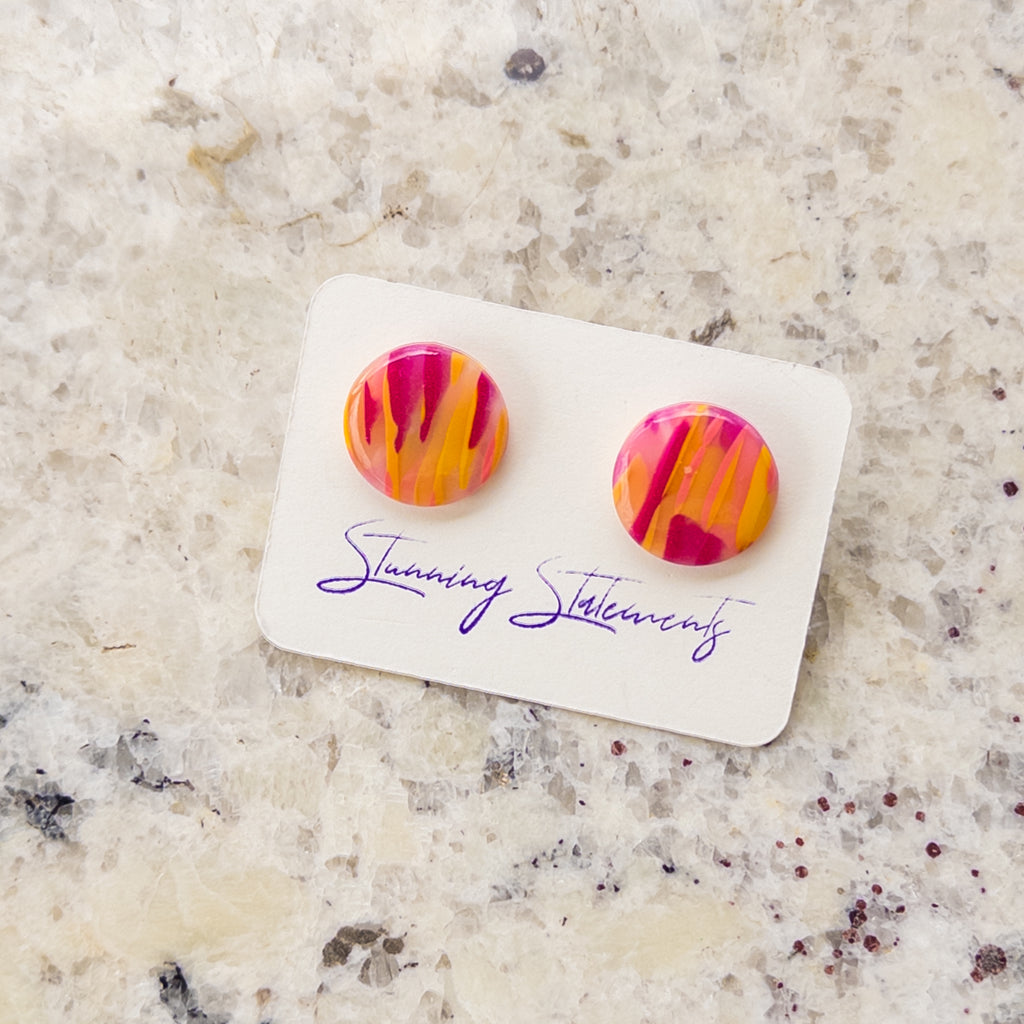 Amara Translucent Stud Earrings