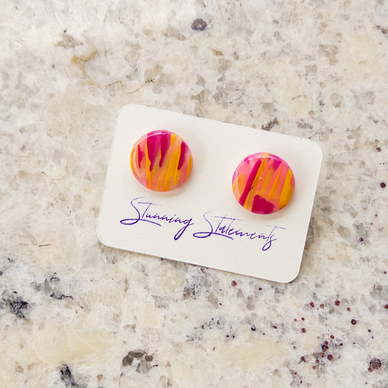 Amara Translucent Stud Earrings
