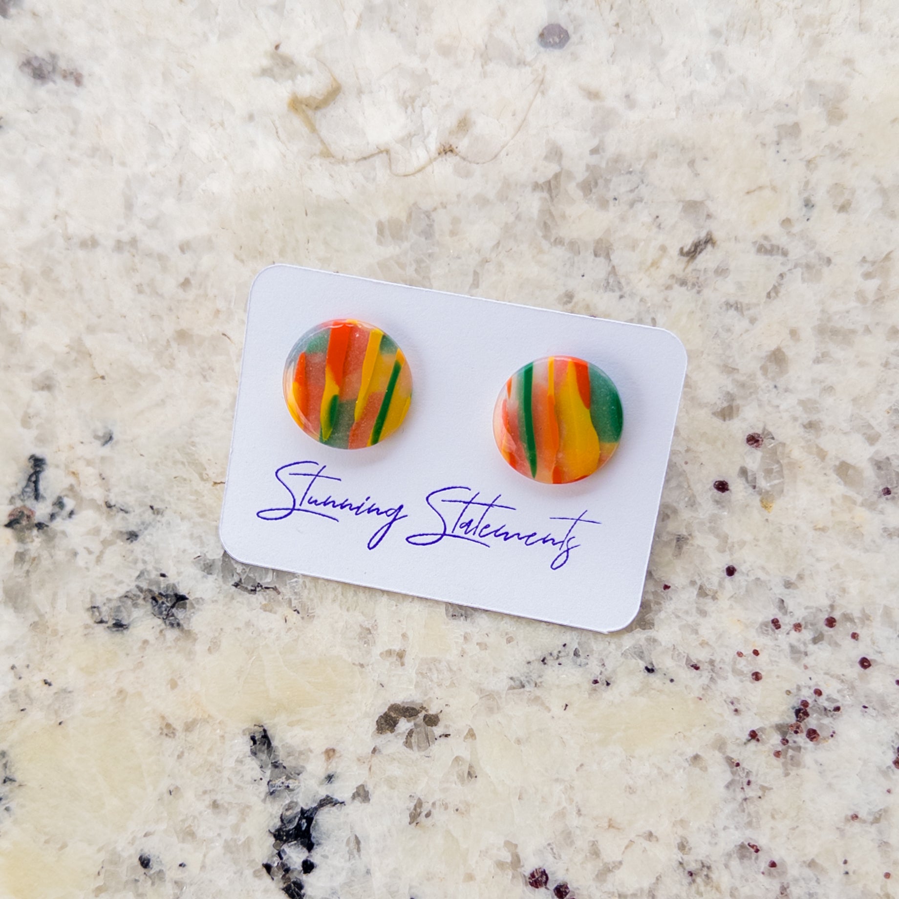 Amara Translucent Stud Earrings