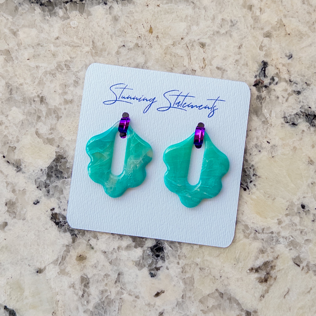 Celeste Hoop Scallop Earrings