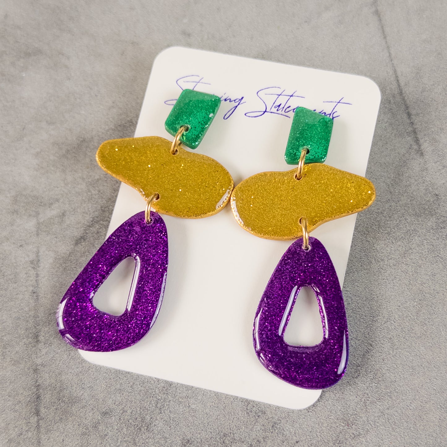 Mardi Gras Earrings