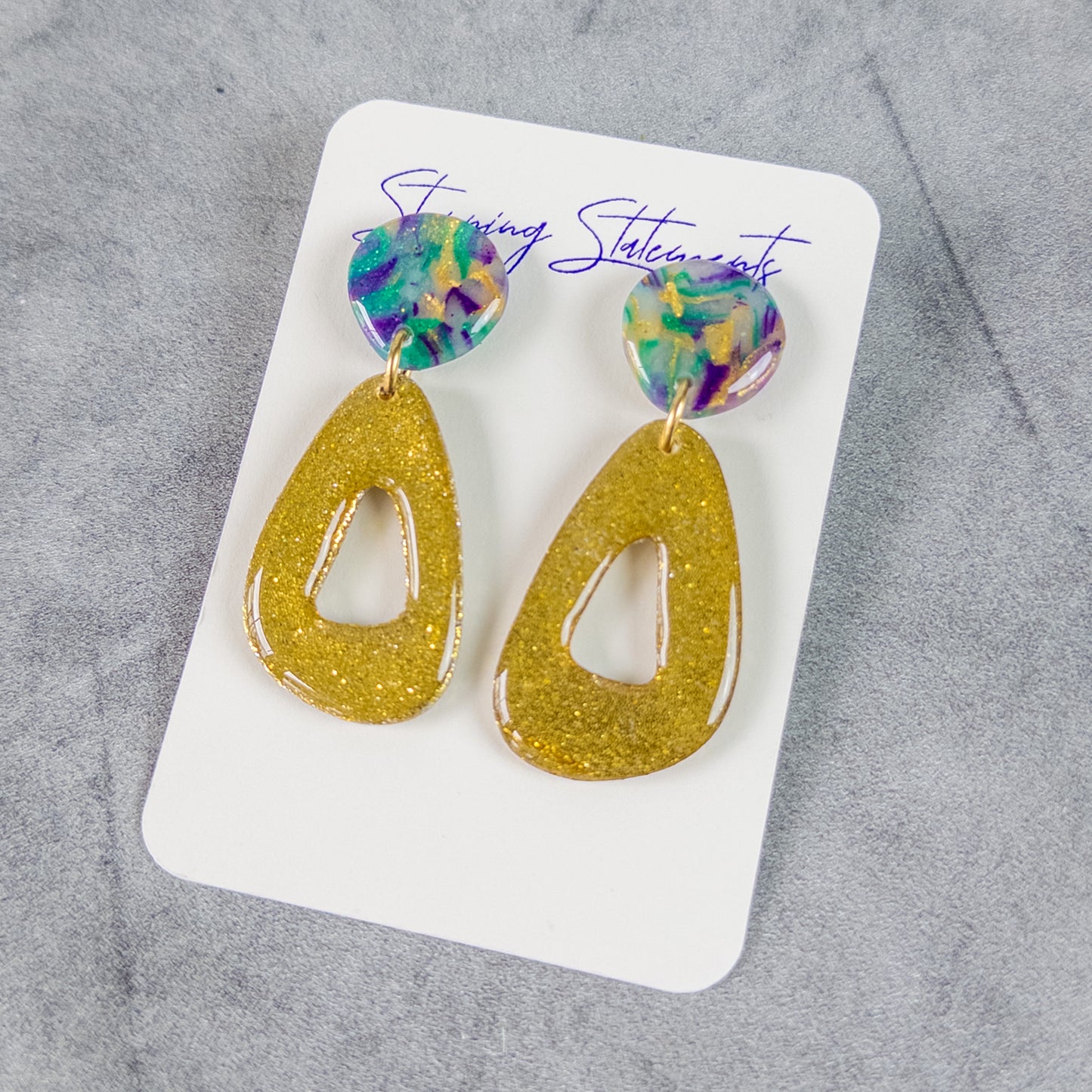 Mardi Gras Earrings