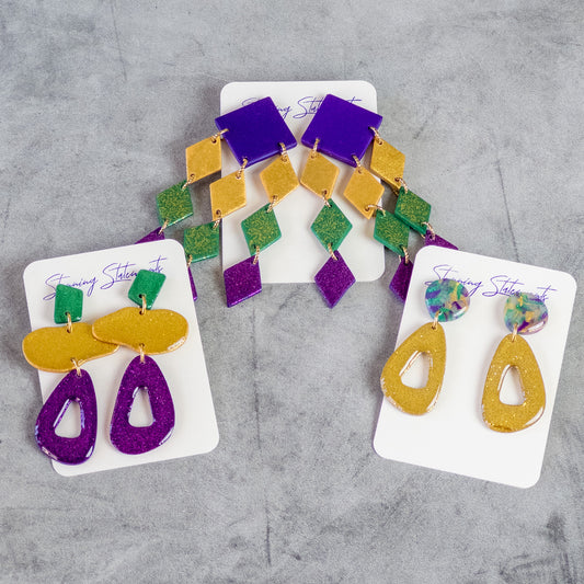 Mardi Gras Earrings