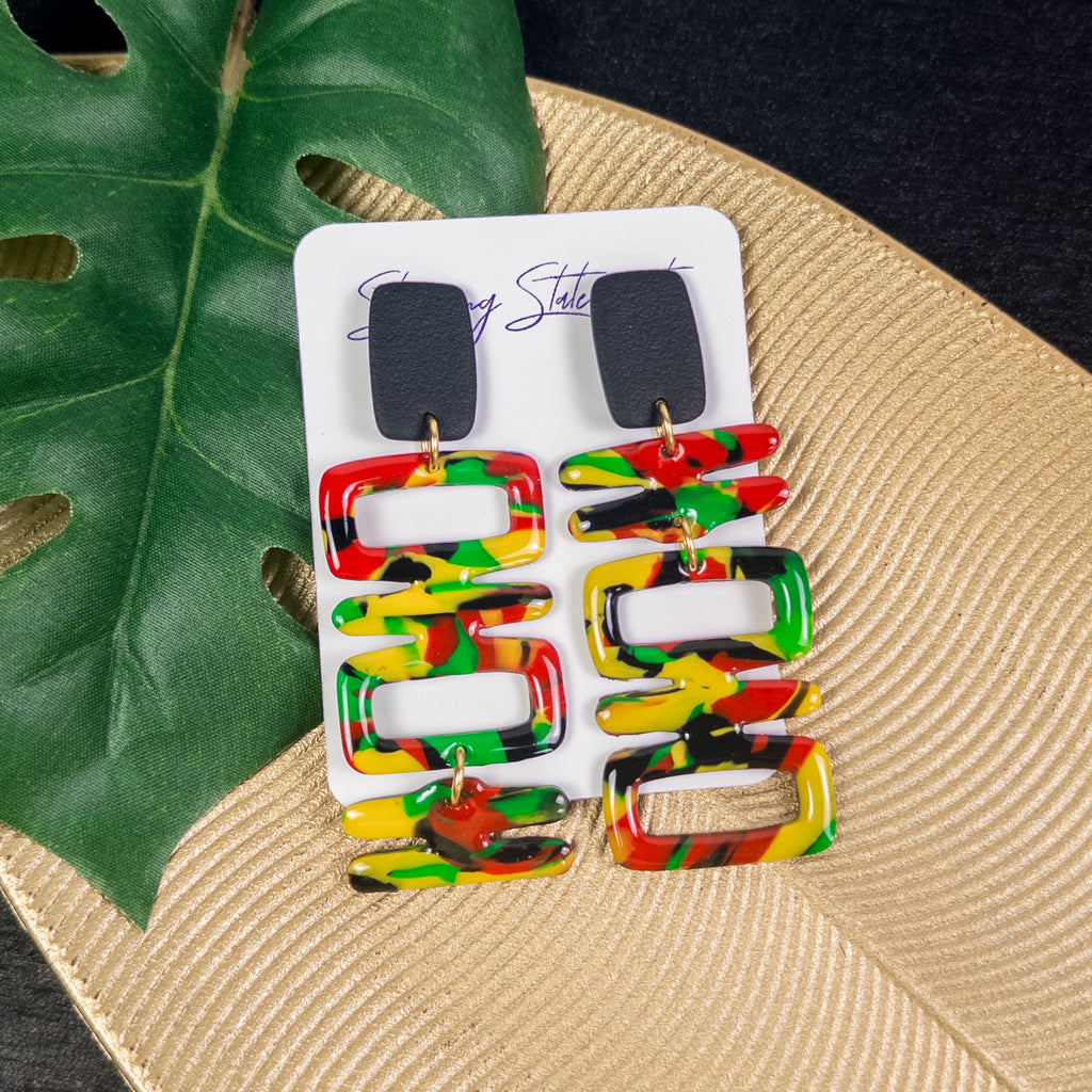 Juneteenth Stevie Dangle Earrings