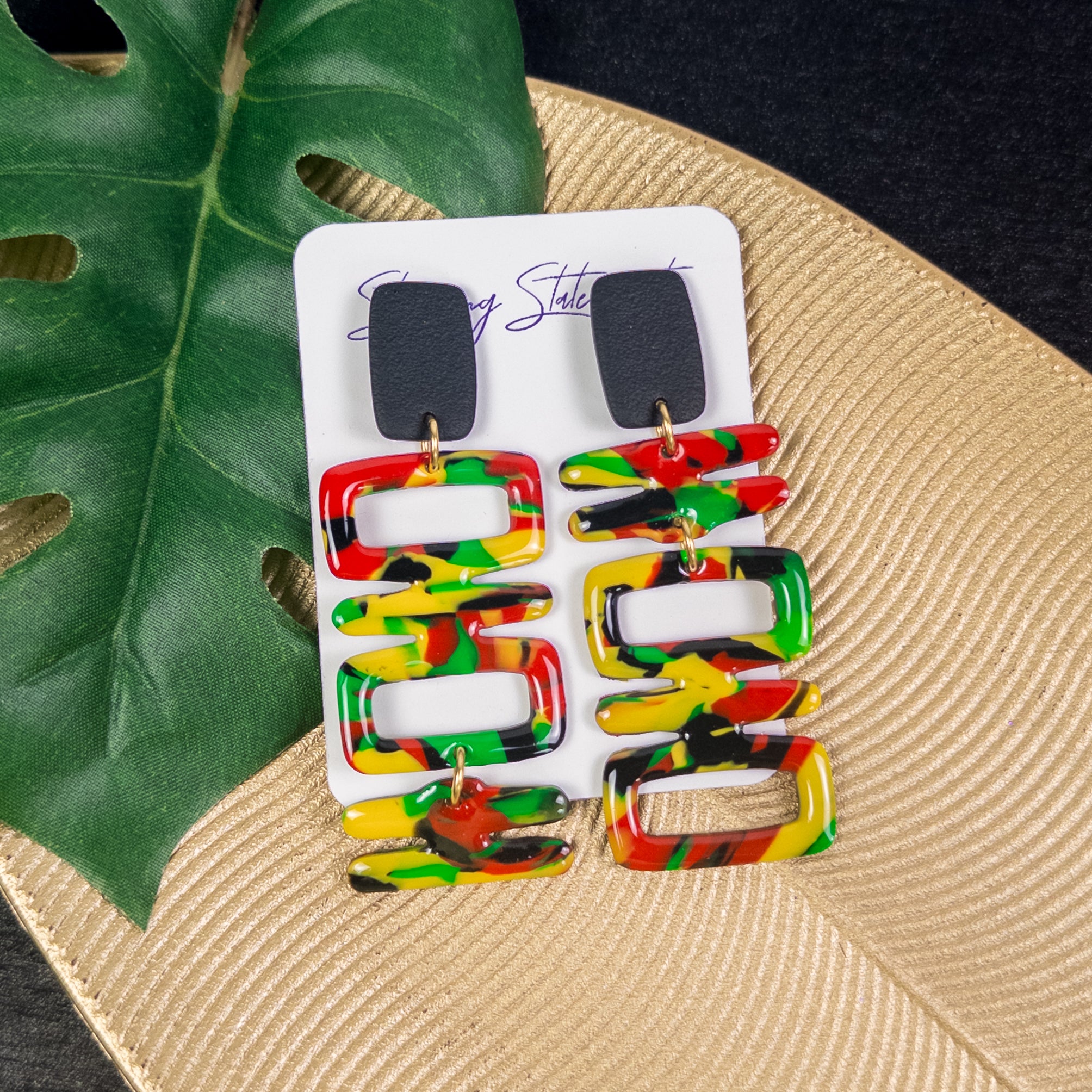 Juneteenth Stevie Dangle Earrings