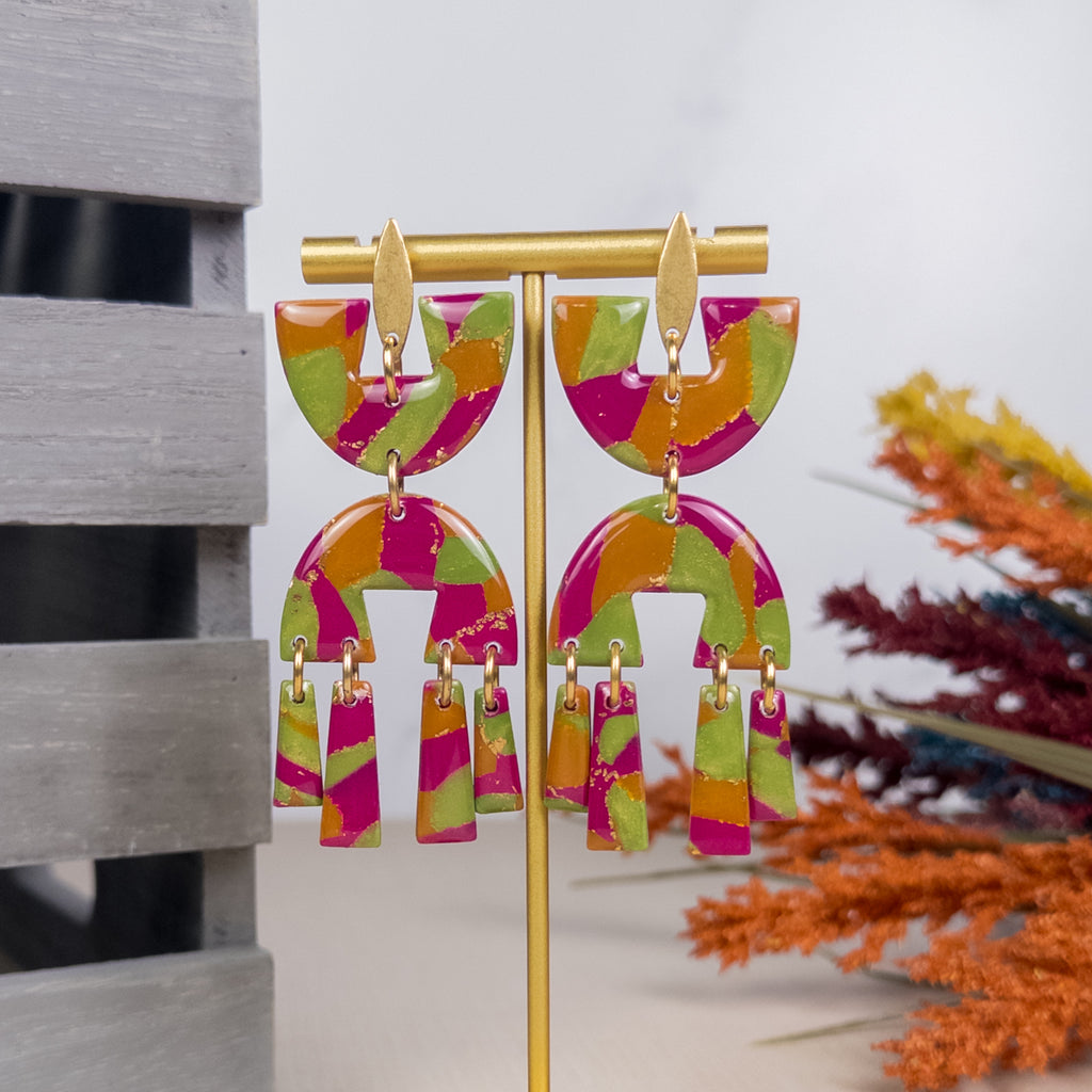 Karina Multicolored Dangle Earrings