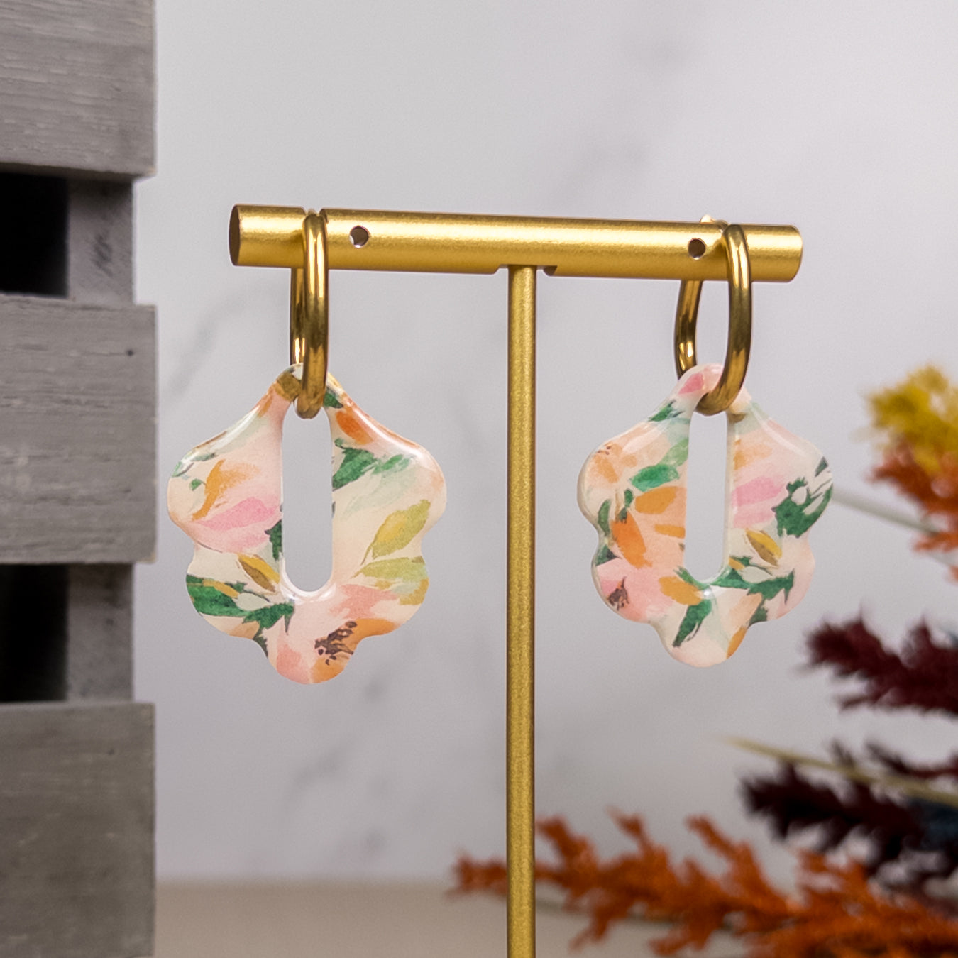 Celeste Interchangeable Hoop Scallop Earrings