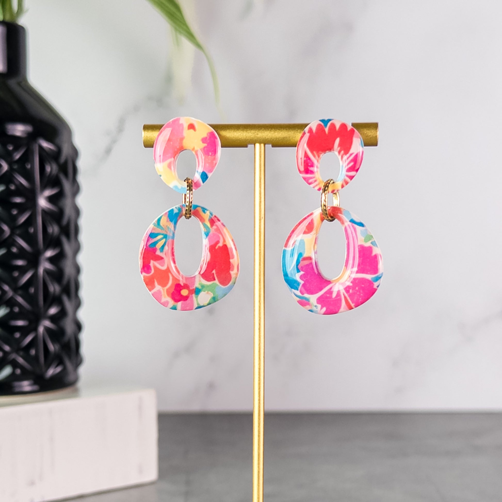 Brooke Circle Dangle Earrings