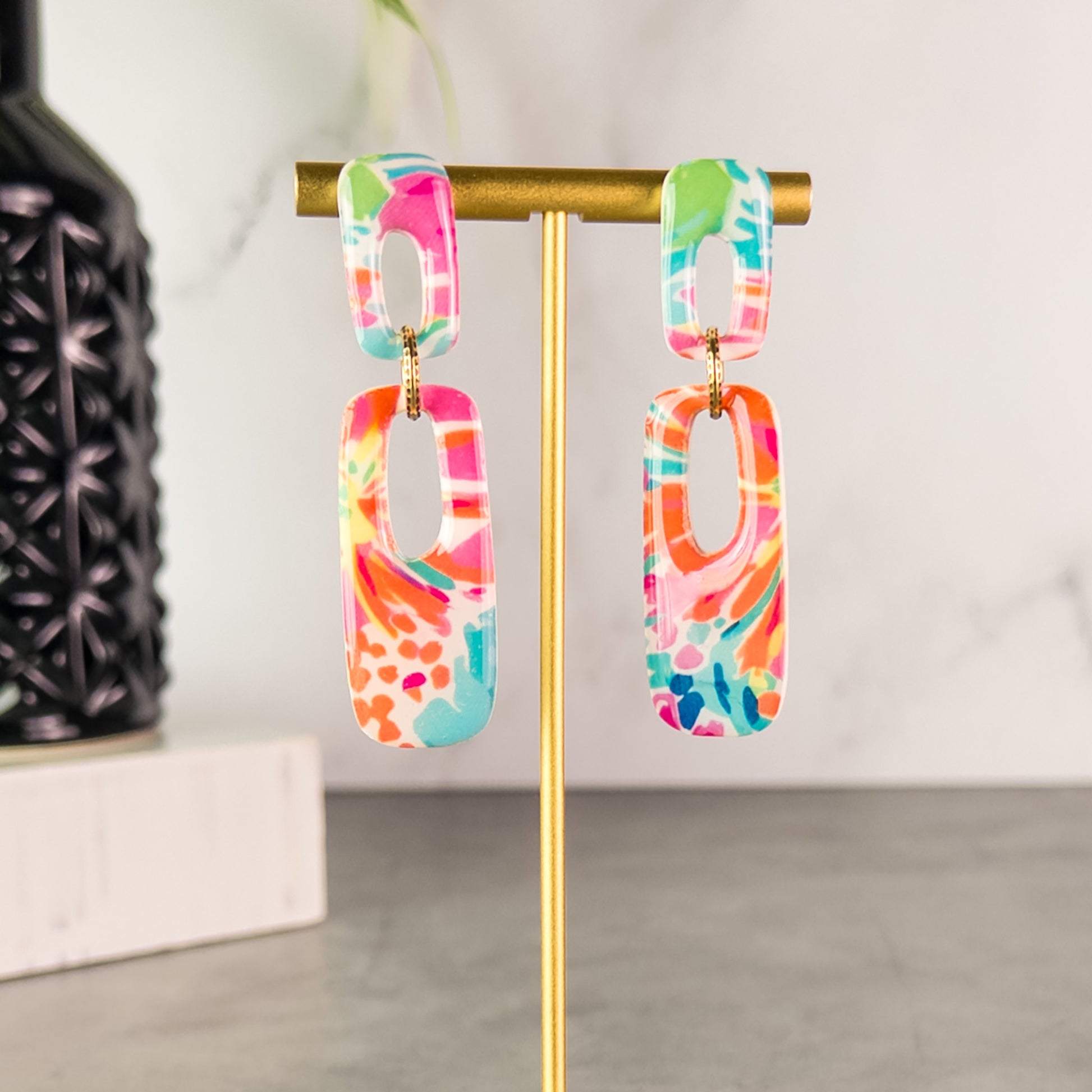 Brooke Rectangle Dangle Earrings