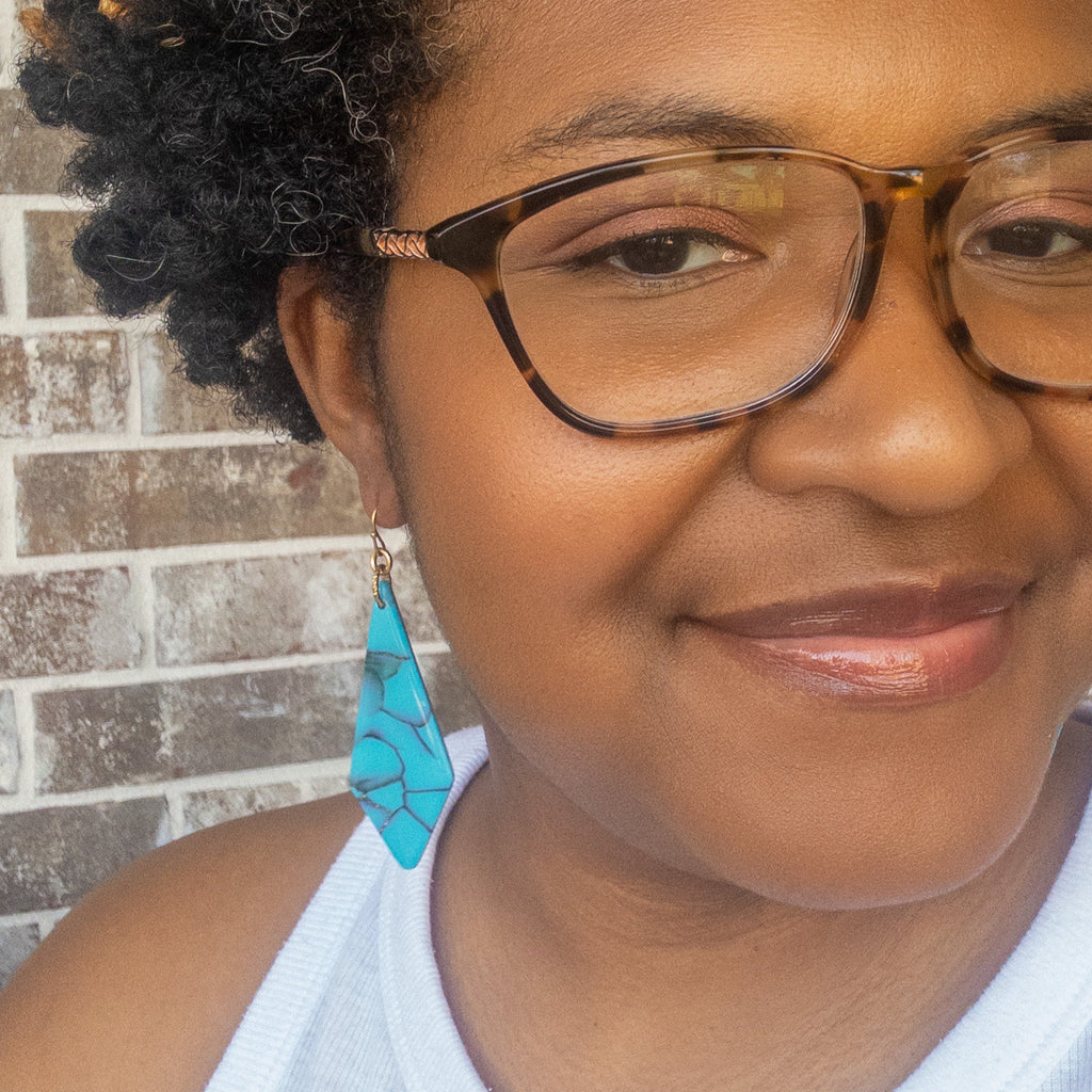 Journee Faux Turquoise Earrings