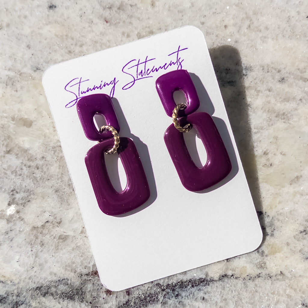 Brooke Square Dangle Earrings