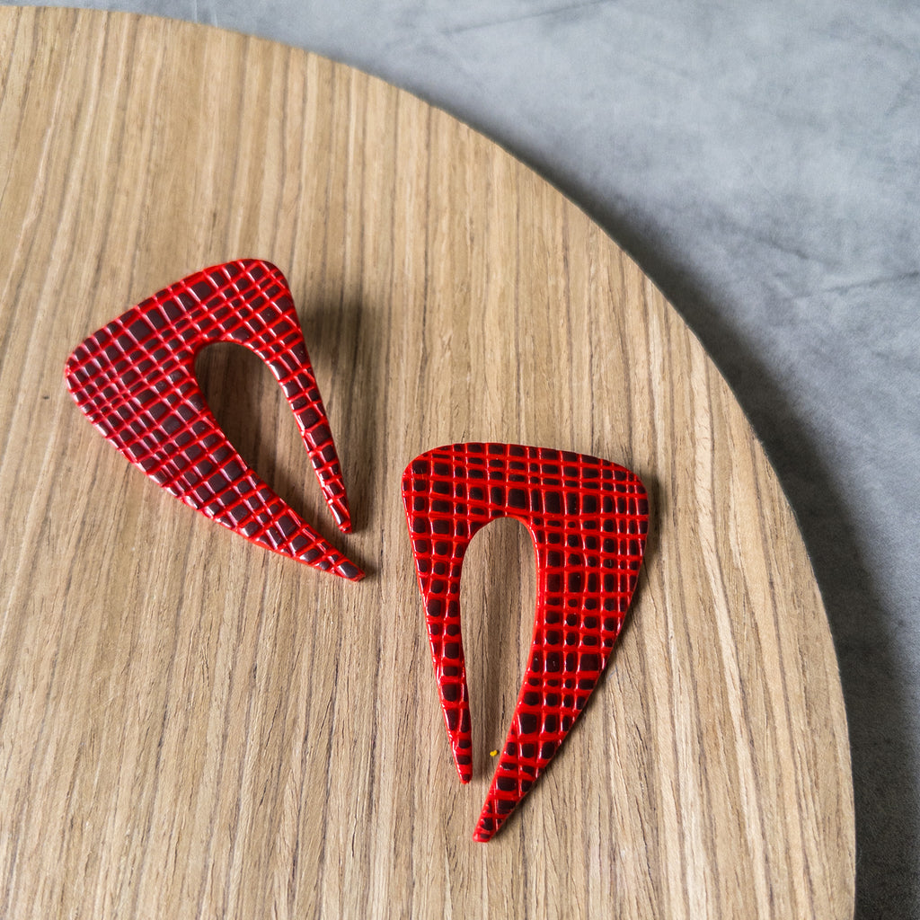 black history month juneteenth black red abstract large statement lightweight multicolored festive oversized stud earrings