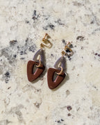 Brooke Clip-On Triangle Dangle Earrings