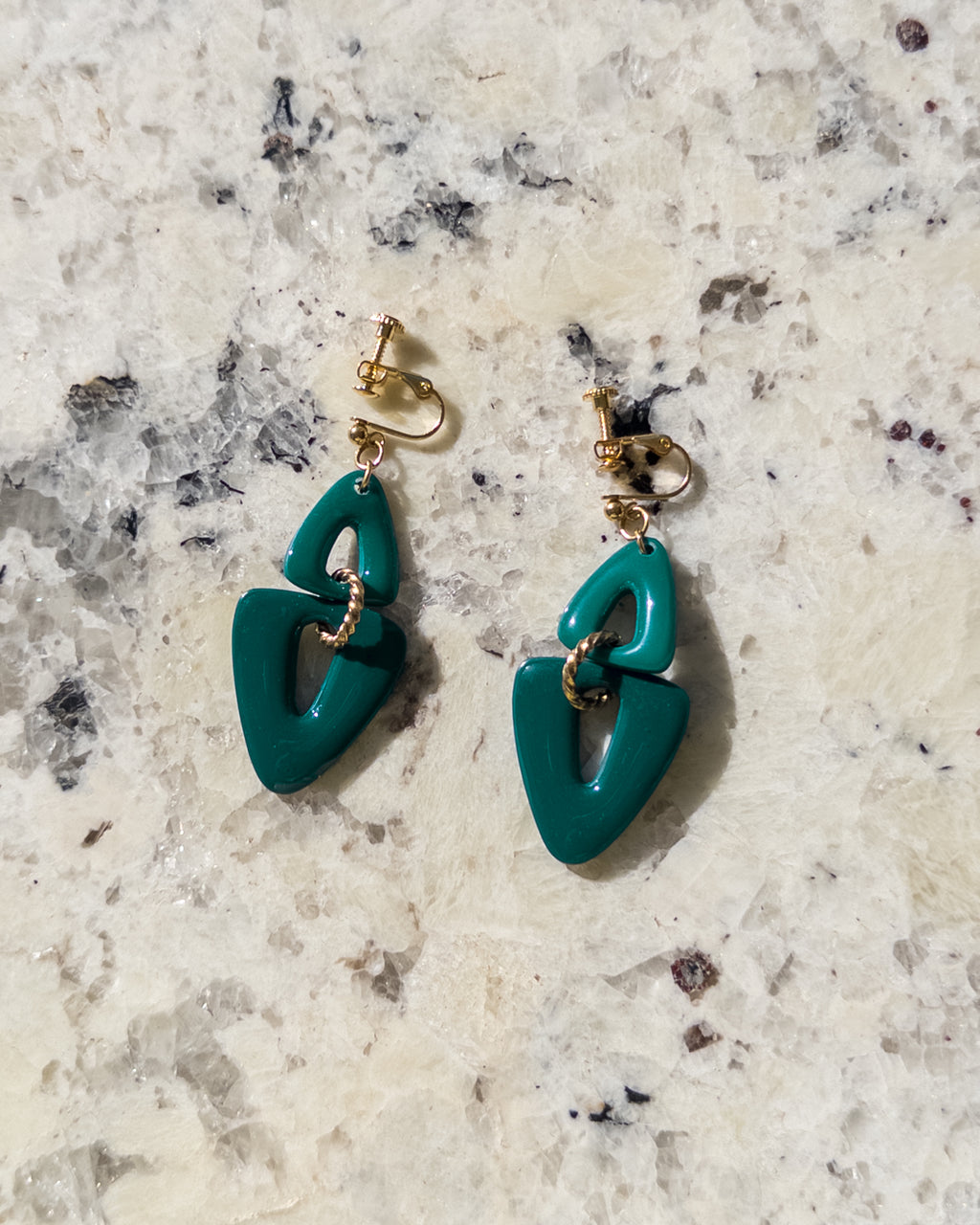 Brooke Clip-On Triangle Dangle Earrings