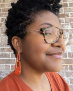 Brooke Clip-On Rectangle Dangle Earrings