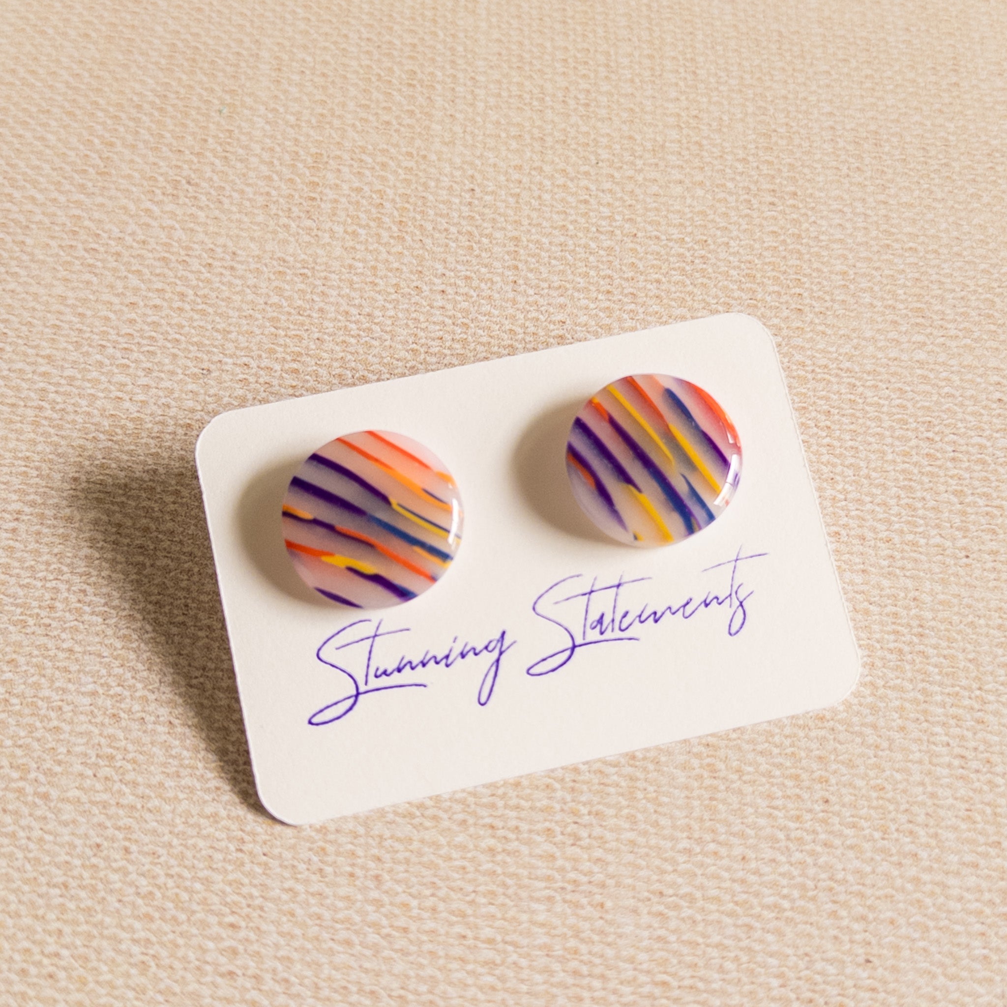 Amara Translucent Stud Earrings