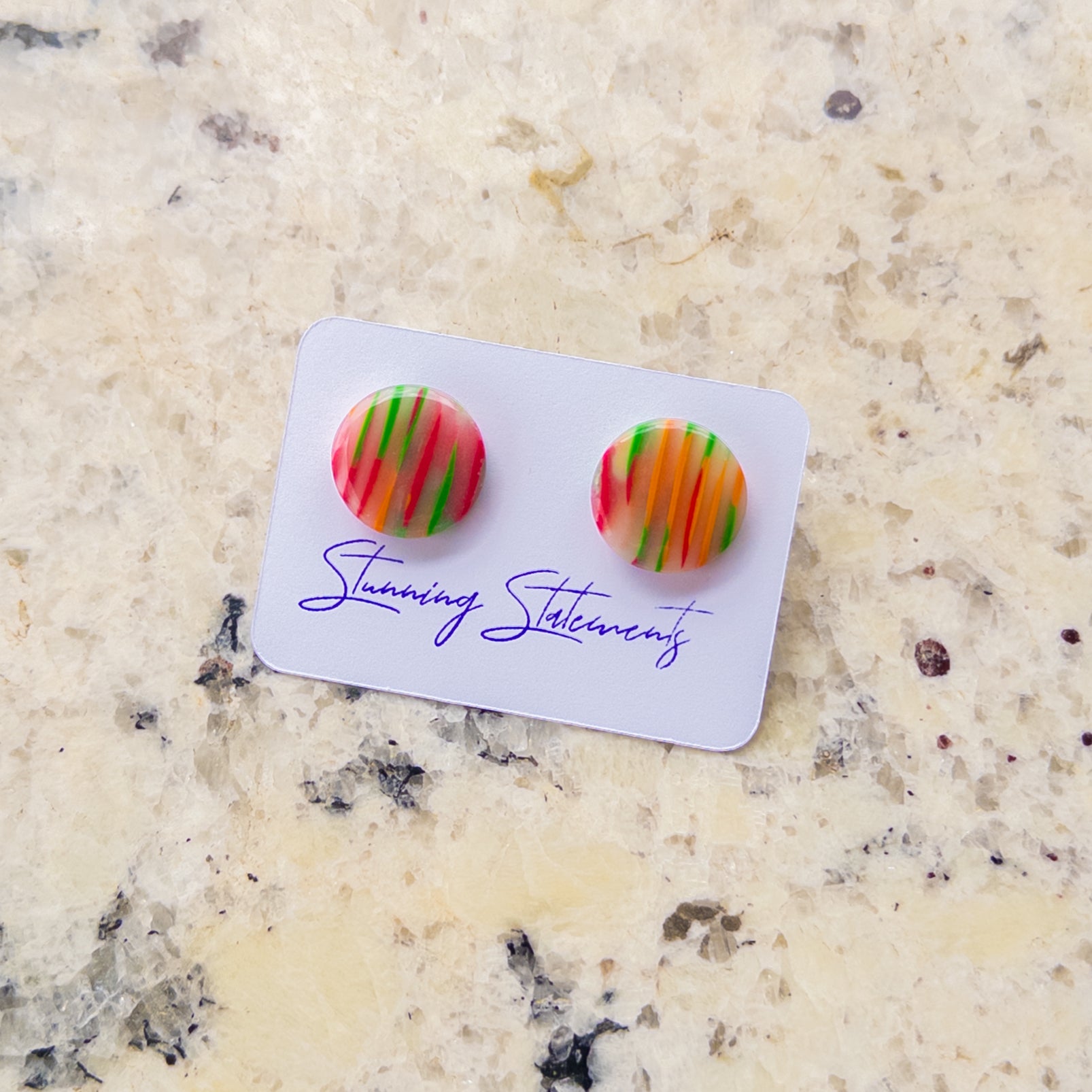 Amara Translucent Stud Earrings