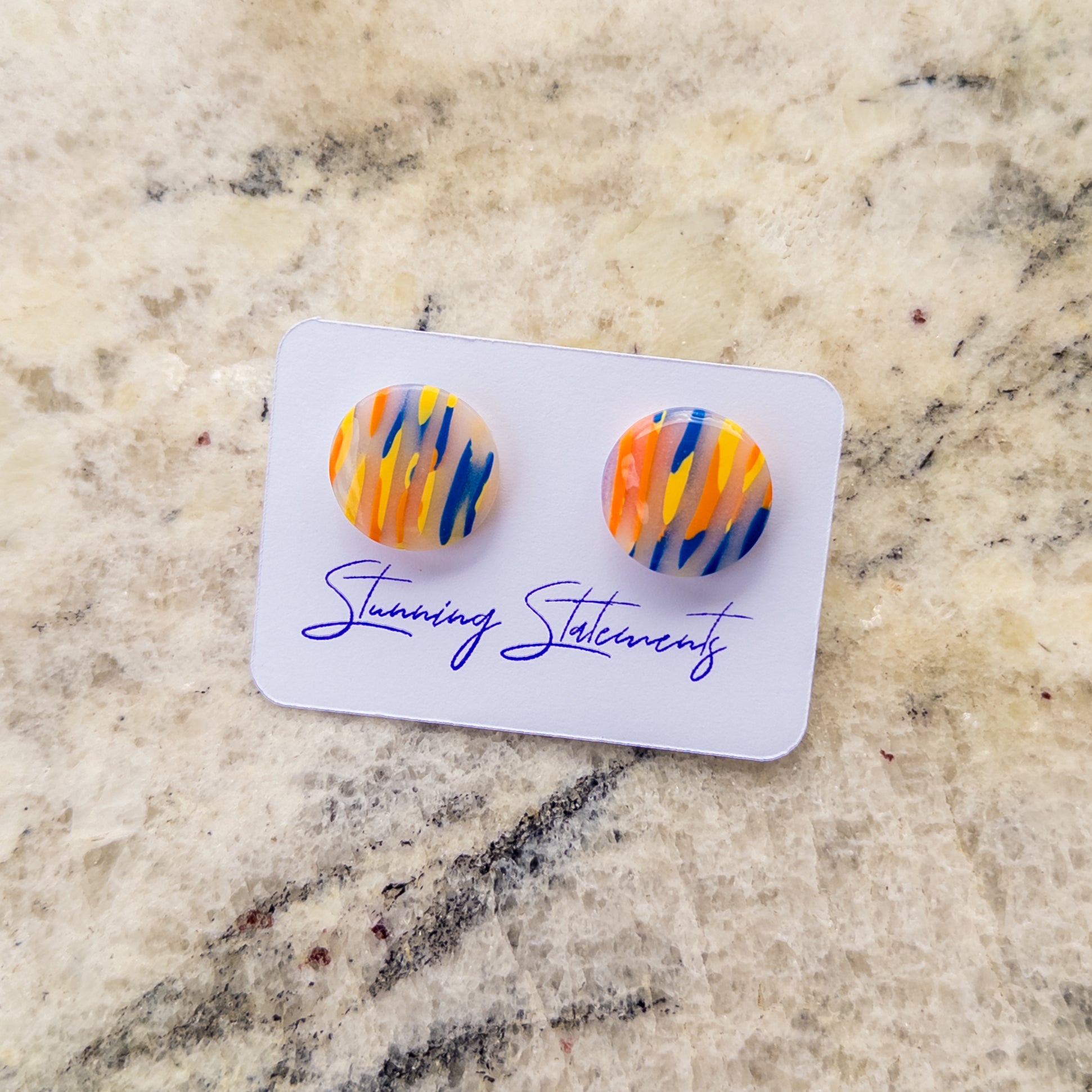 Amara Translucent Stud Earrings