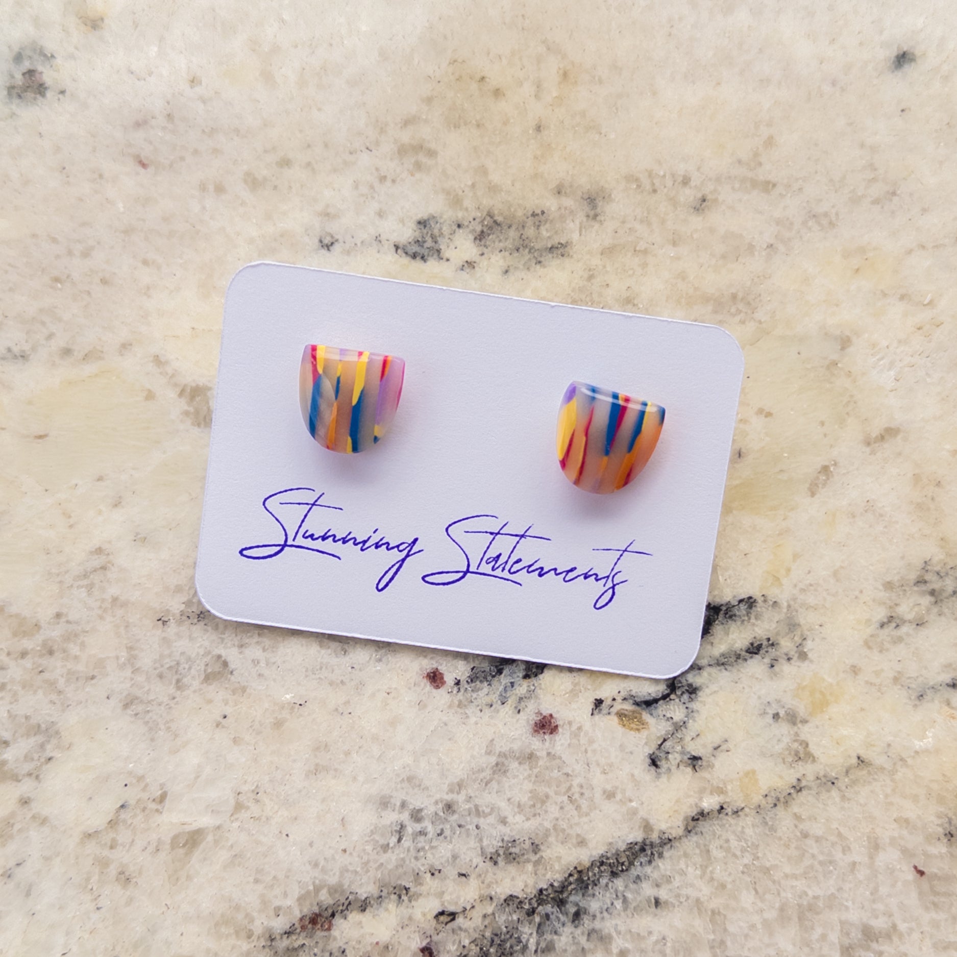 Eden Translucent Stud Earrings