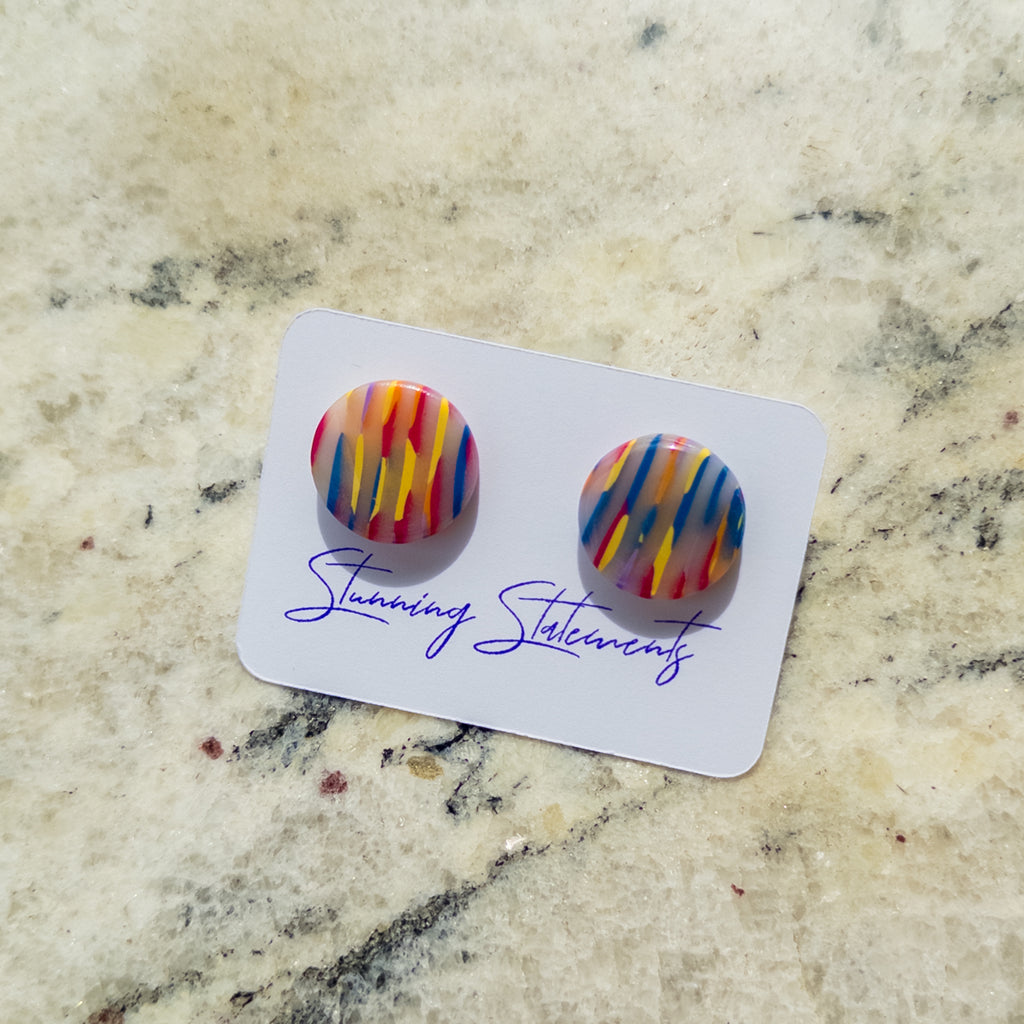 Amara Translucent Stud Earrings