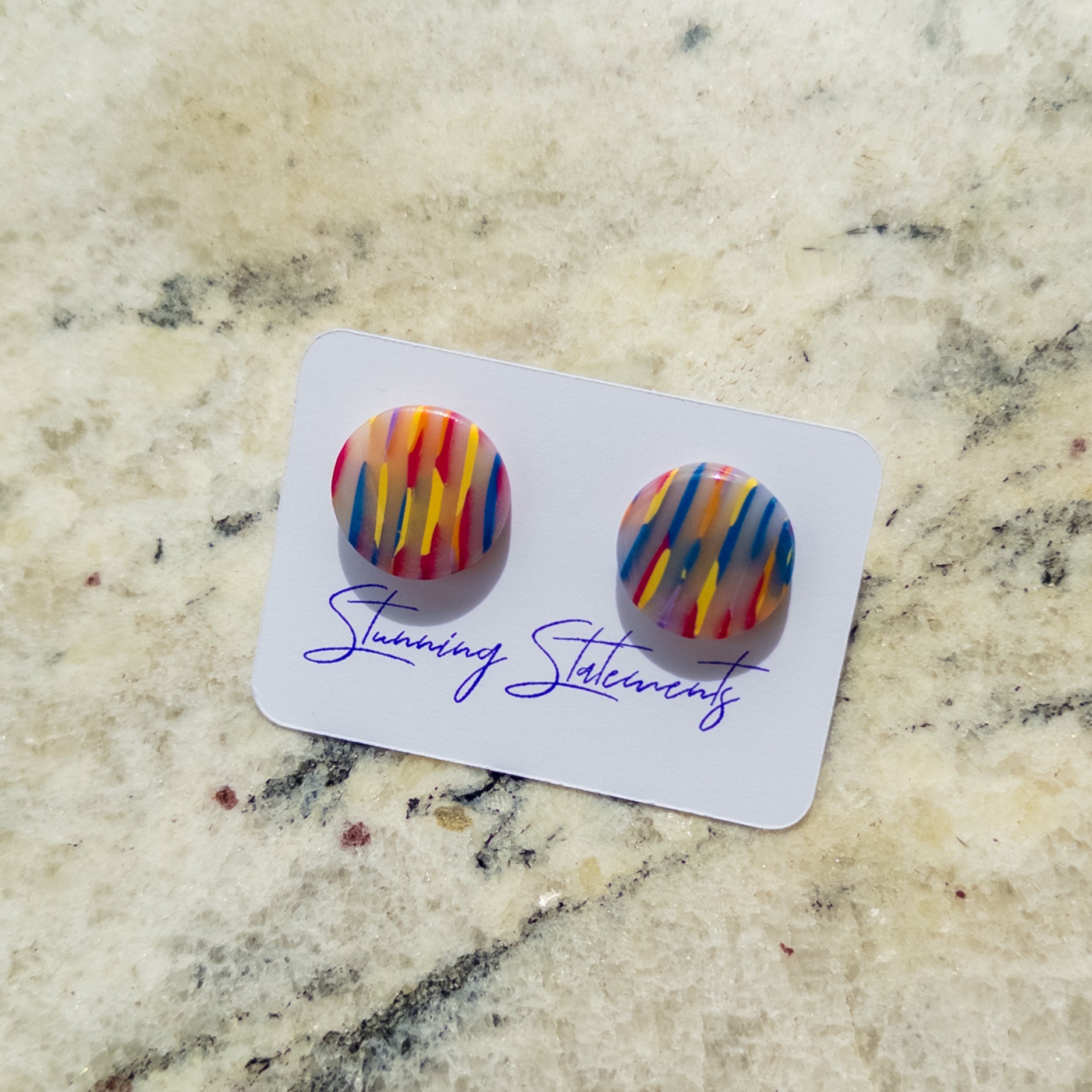 Amara Translucent Stud Earrings