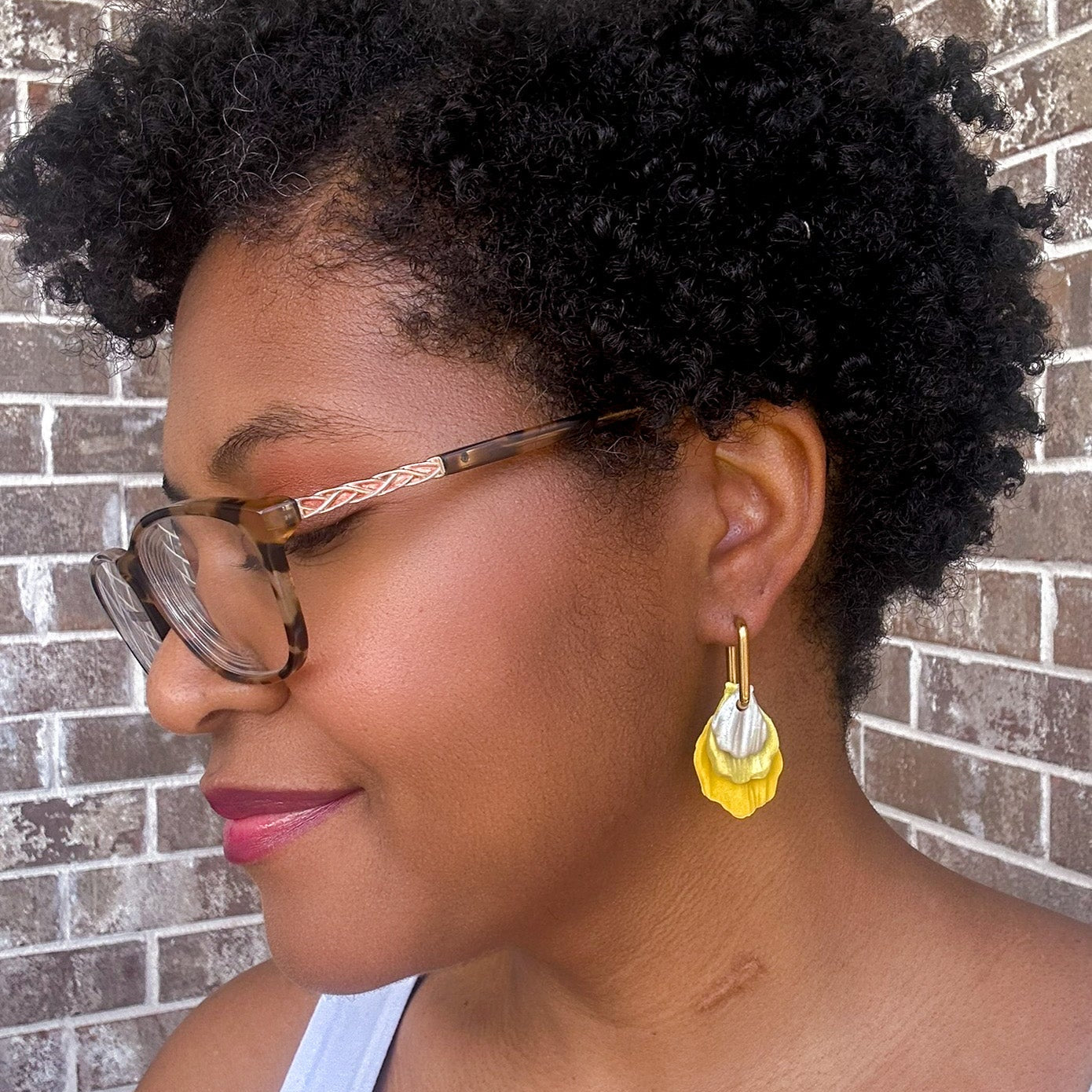 Tiwana Hoop Petal Earrings