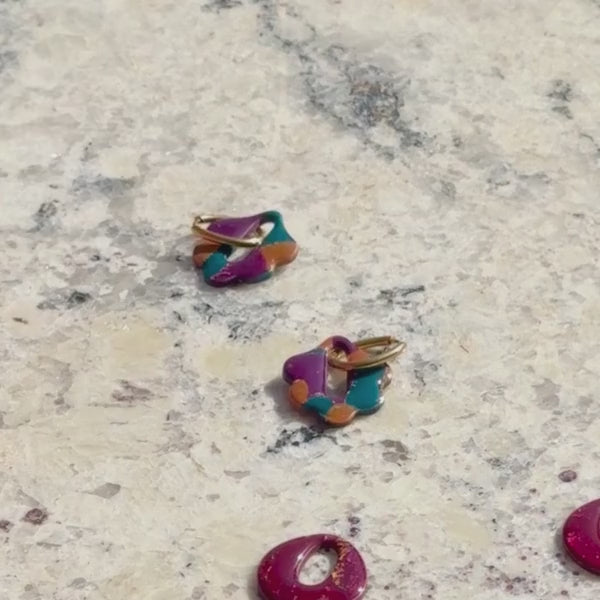 Celeste Hoop Circle Earrings