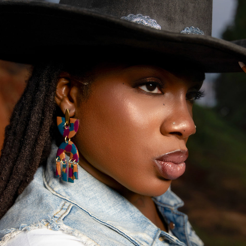 Karina Multicolored Dangle Earrings