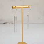 Stunning Statements silver rectangle simple  Armani Earrings