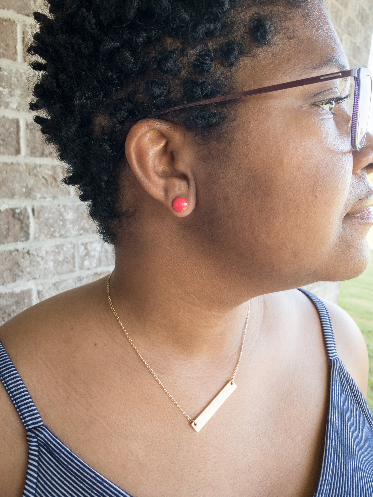 stunning statements clay lightweight small bitsy minimalist colorful circle pink rhoda stud earrings